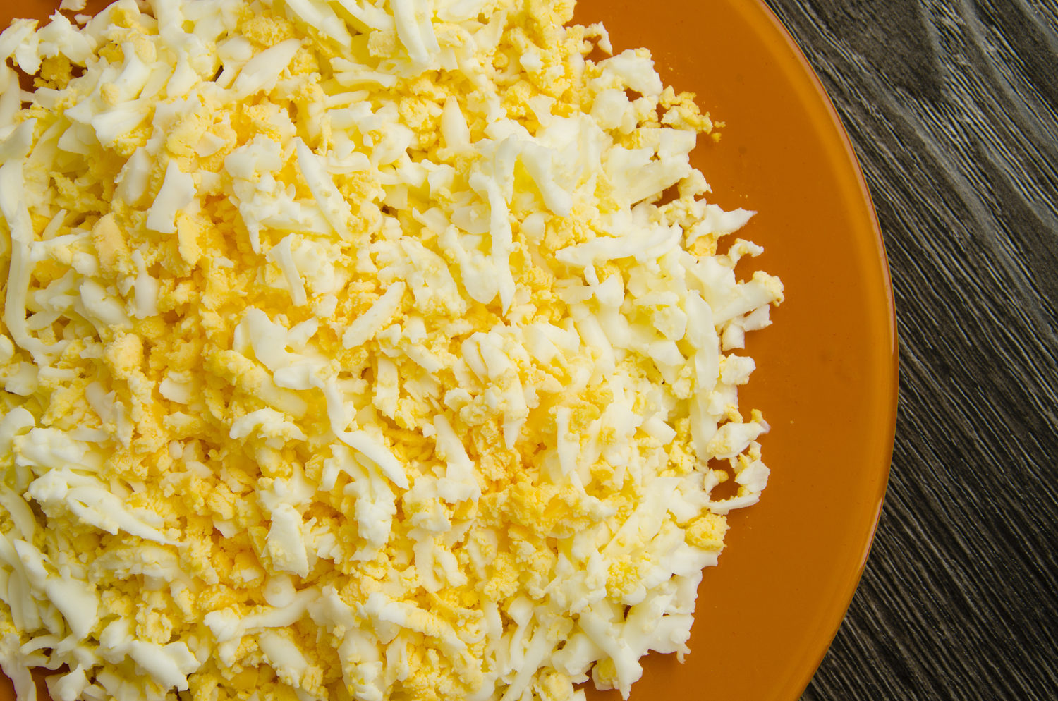 grated eggs