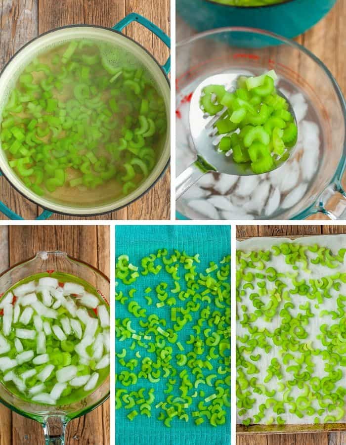 how to freeze celery